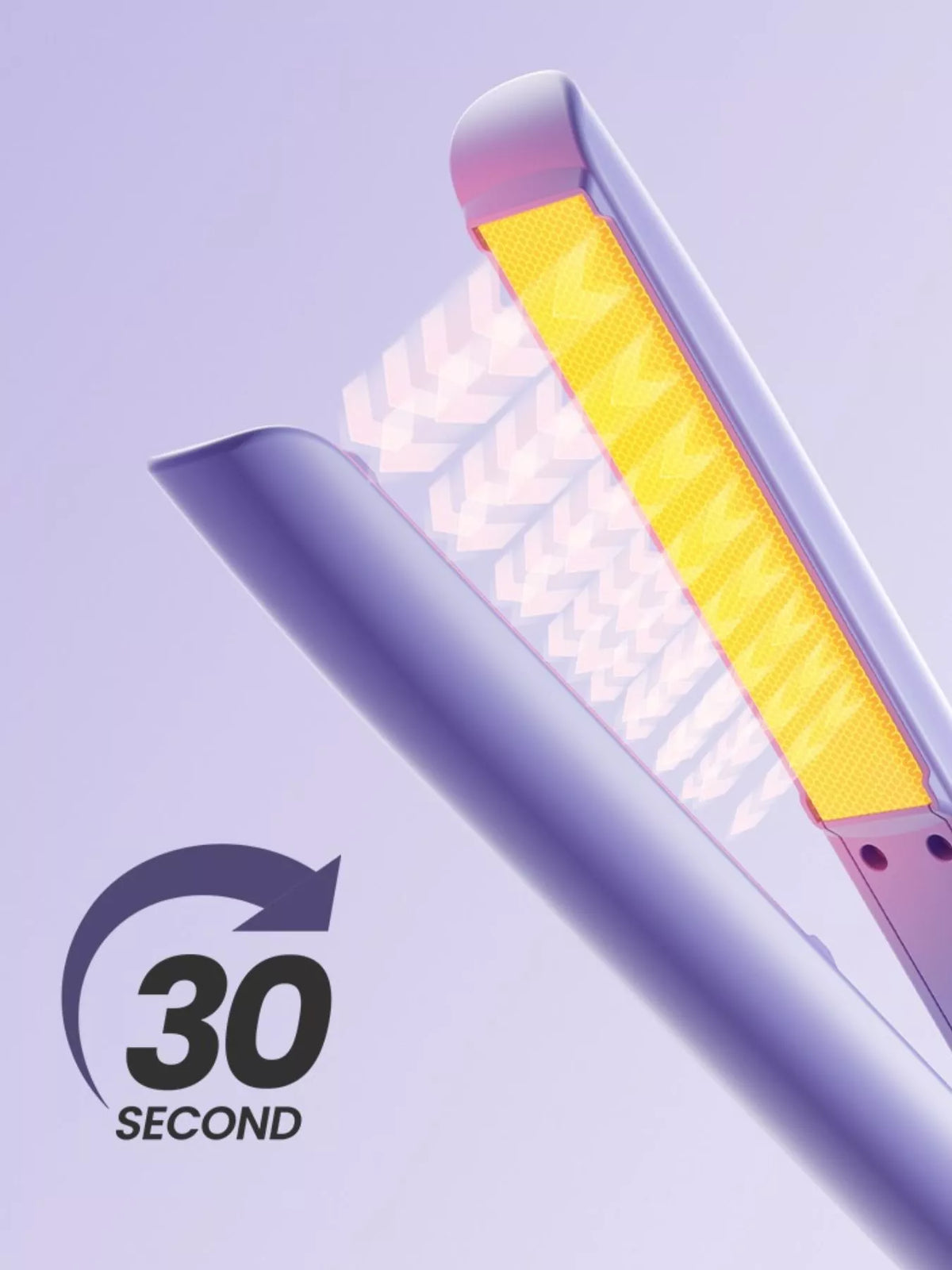 Close up of ceramic straightening plates