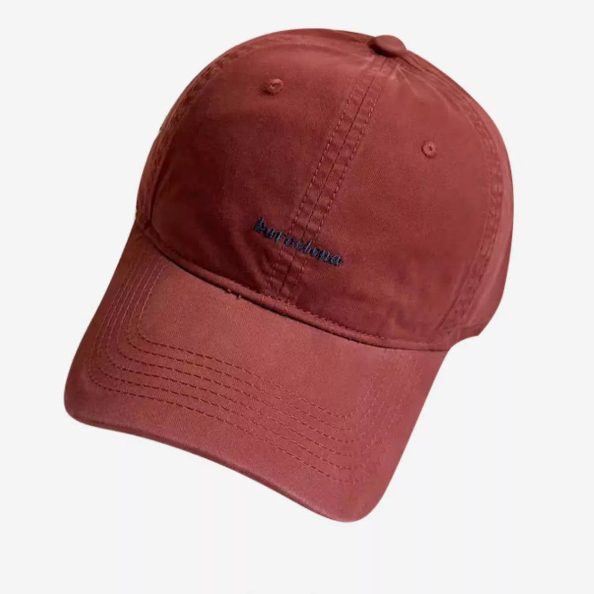 Casual embroidered cap shown in a darker colourway