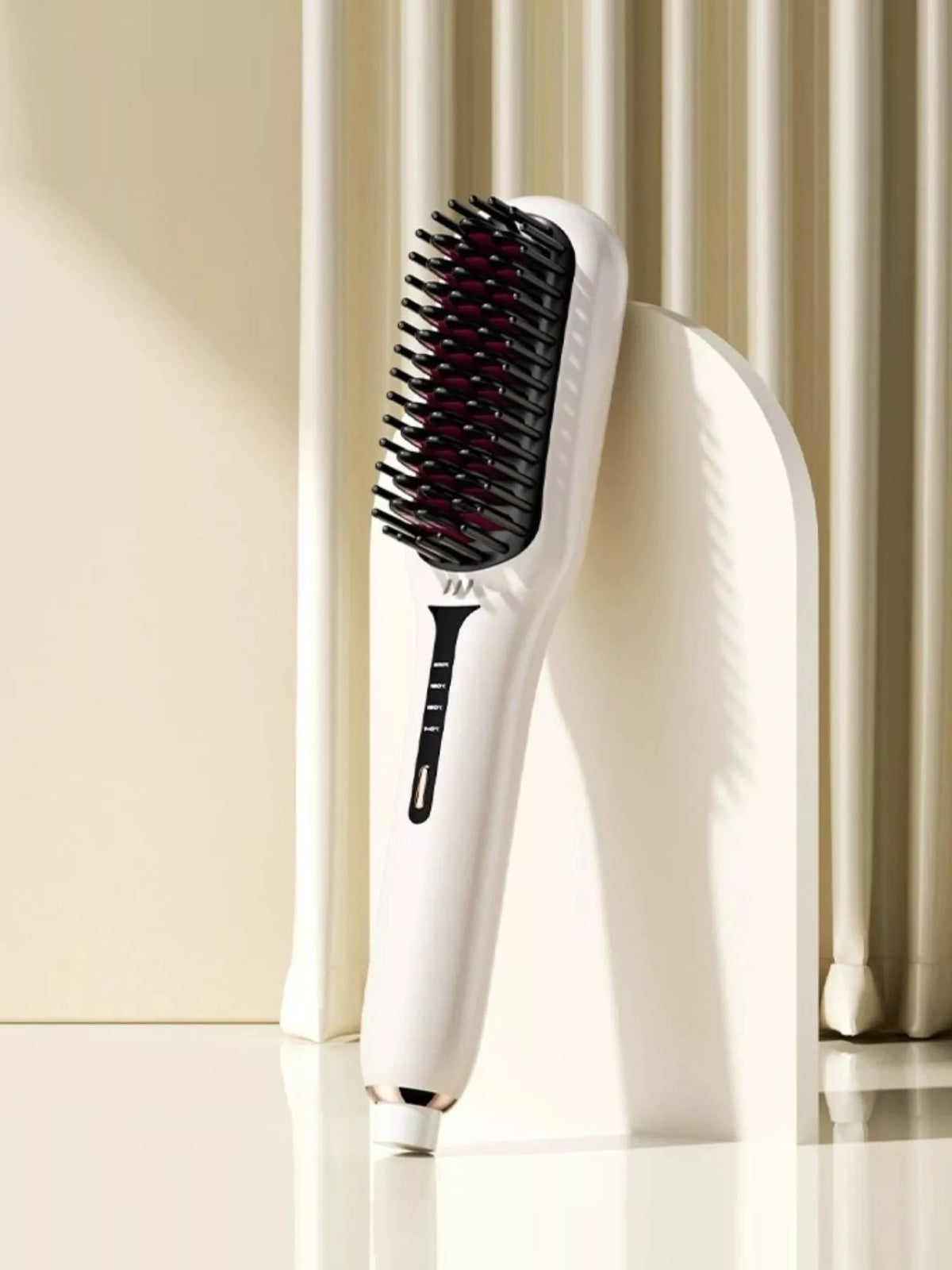 Heated comb teeth closeup