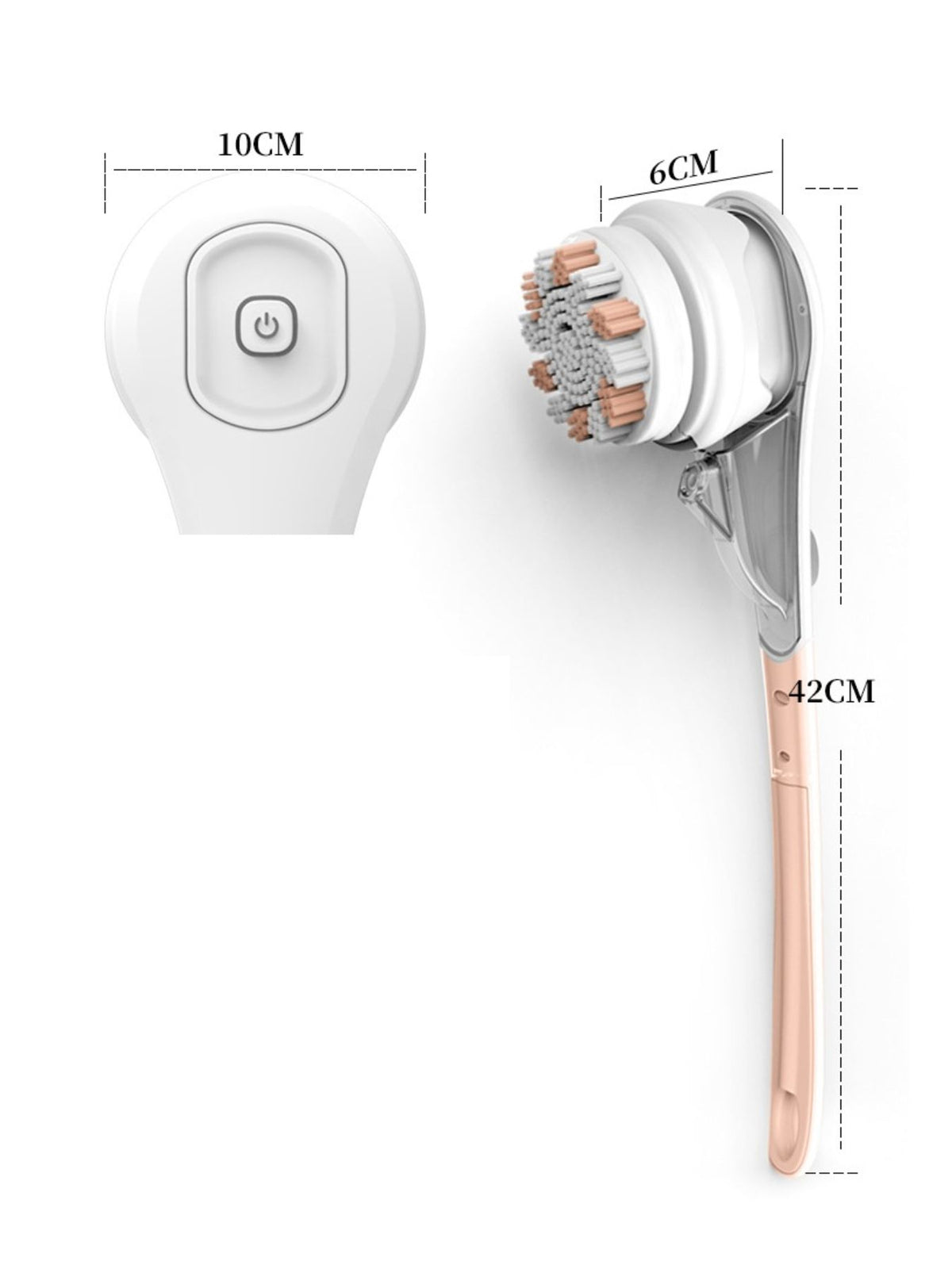 Body brush pumice attachment view