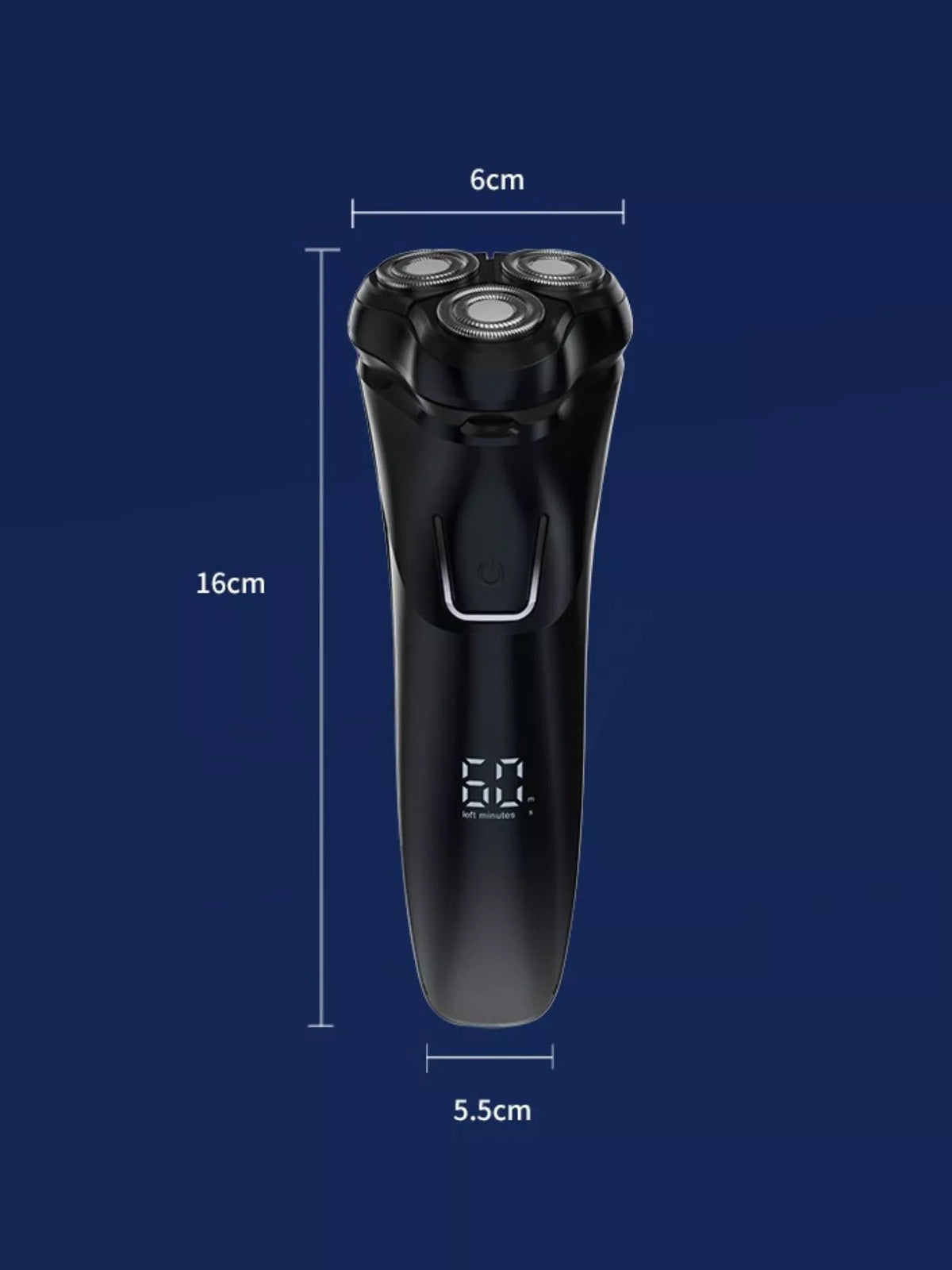 Rechargeable shaver on charging base