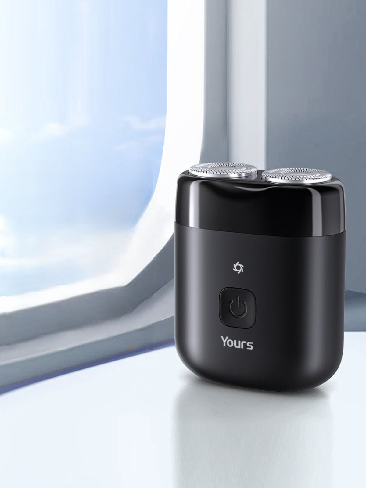 Mini shaver in black side view