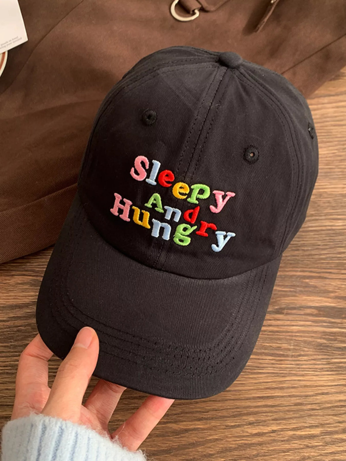Pink baseball cap detail