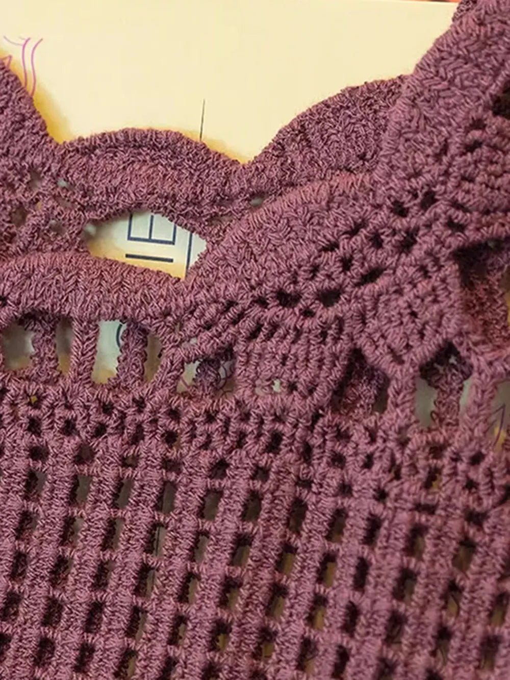 Openwork tank top worn view