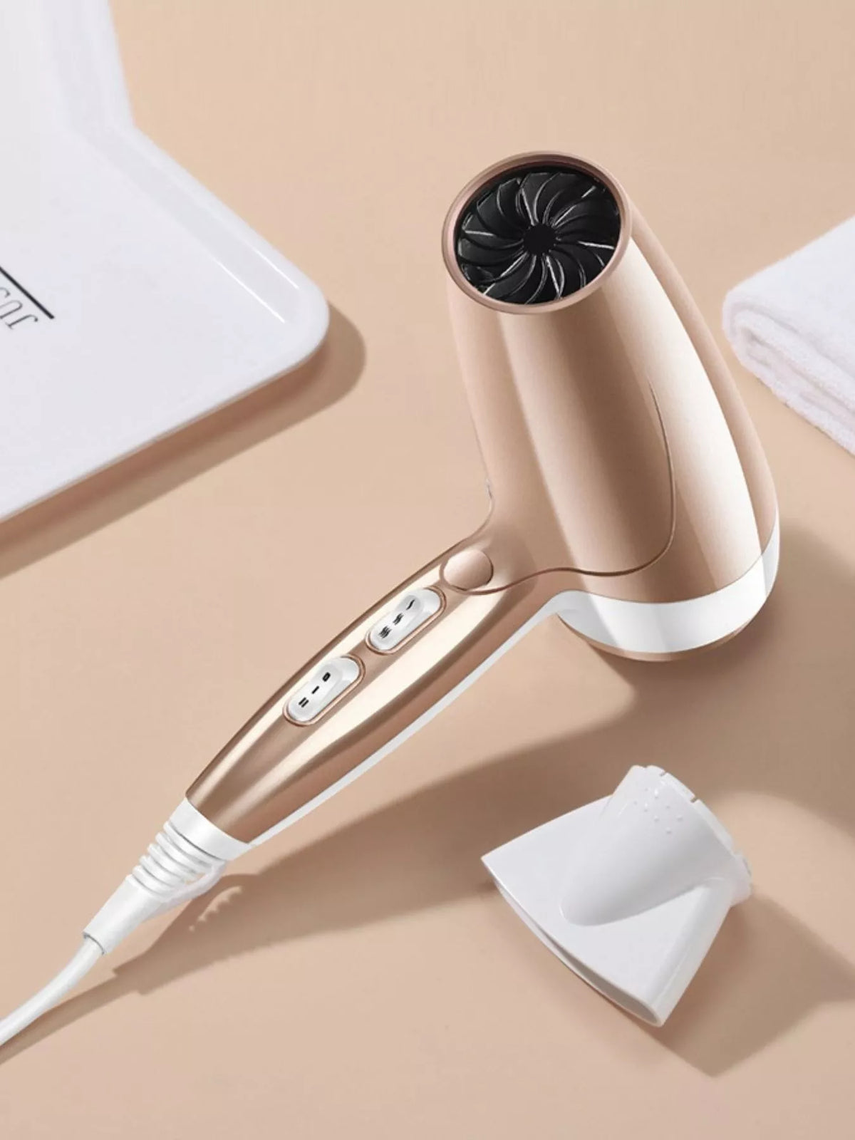 Hair dryer in gold