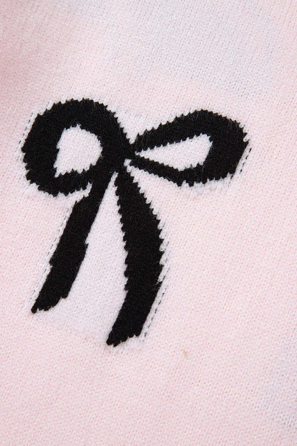 Round neck blush sweater fabric texture detail