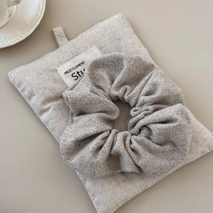 3-Piece Ruched Heathered Elastic Hair Scrunchy - Fashorio