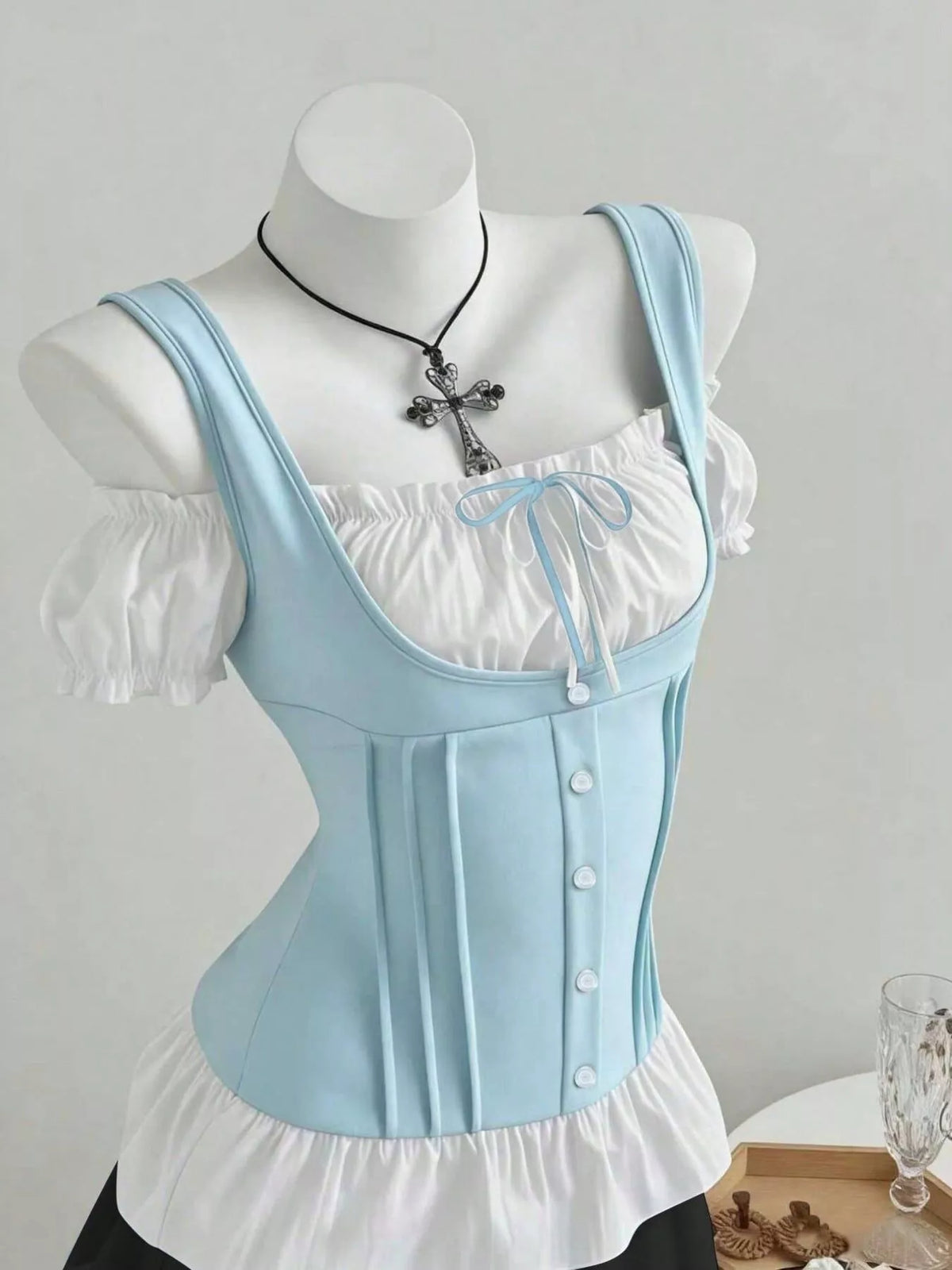 Ruched top third colorway styling view