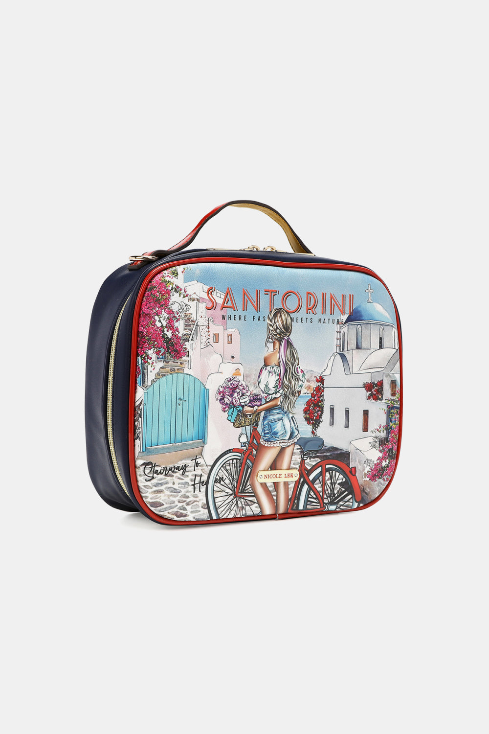 Nicole Lee USA Printed Handbag with Three Pouches - Fashorio