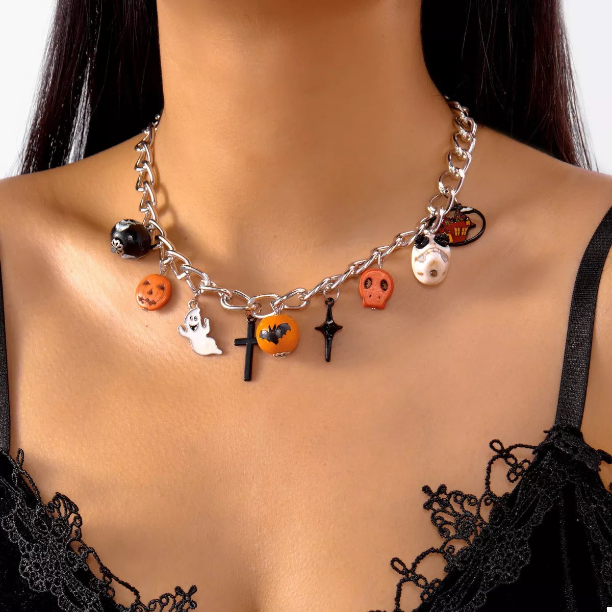 Halloween Charm Chain Necklace - Fashorio