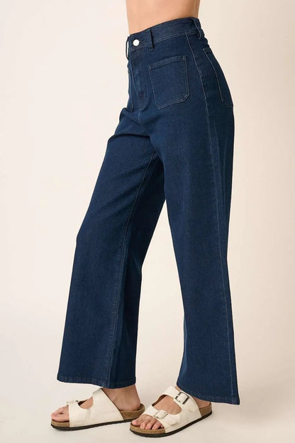 Mittoshop High Waist Wide Leg Jeans - Fashorio
