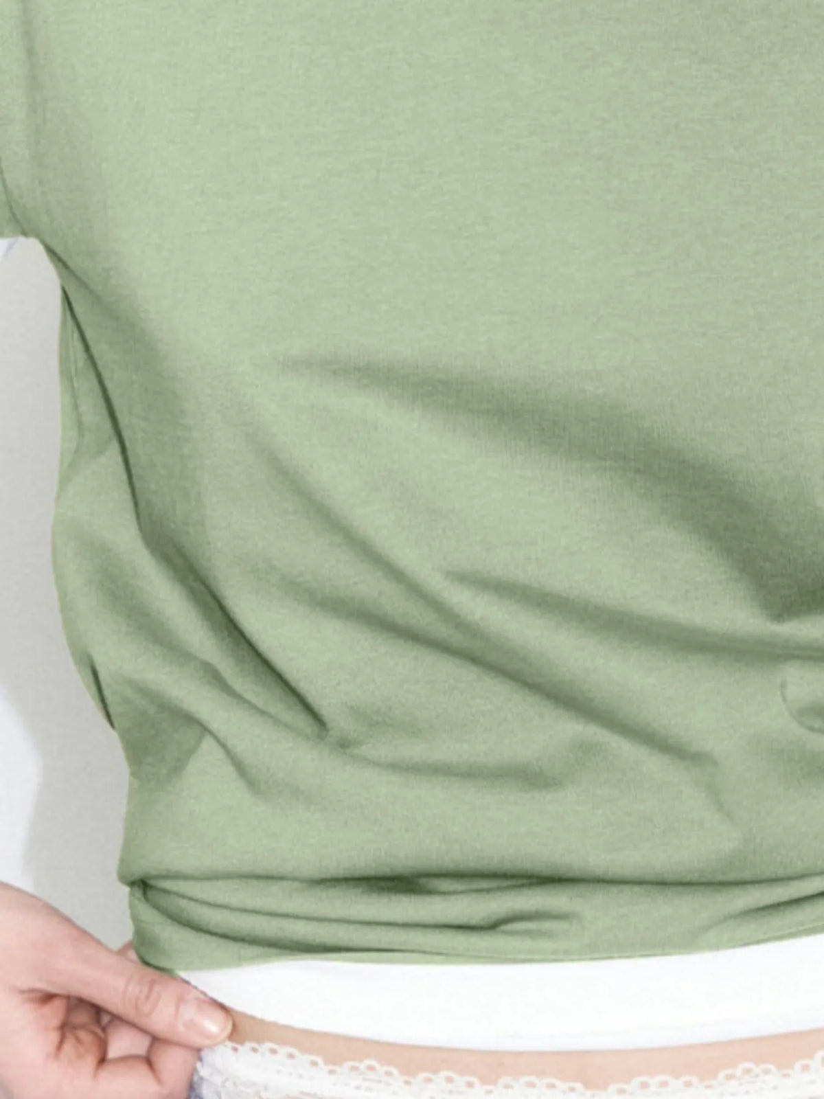 Oversized Round Neck Short Sleeve Top, view 9