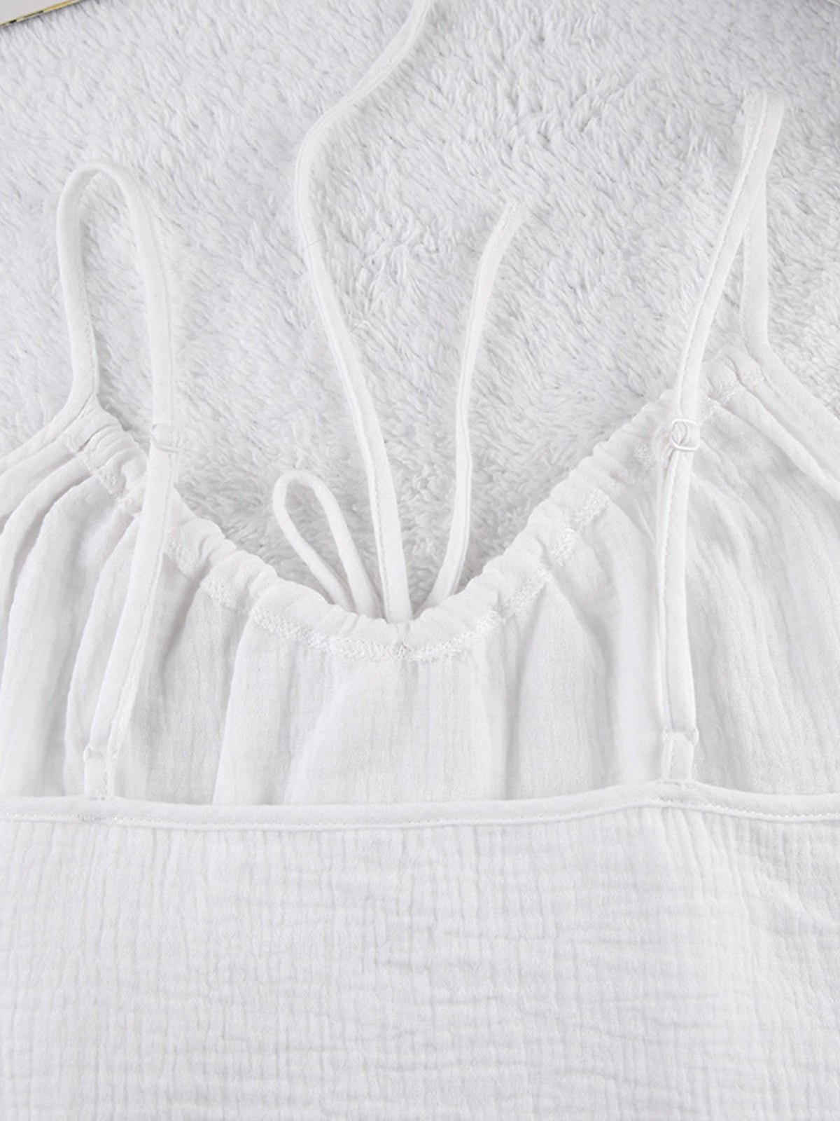 Tie Front Relaxed Fit Cami and Shorts Set, view 7