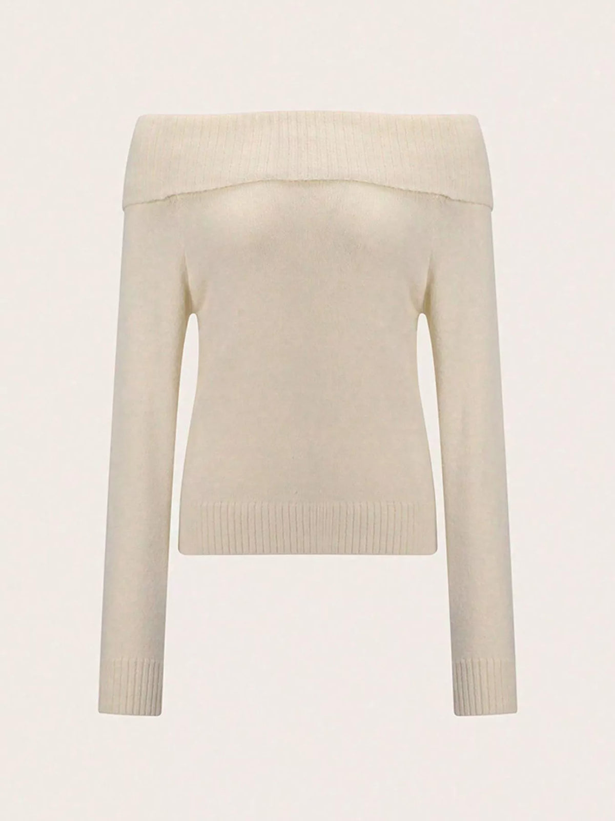 Ribbed Off Shoulder Sweater side view