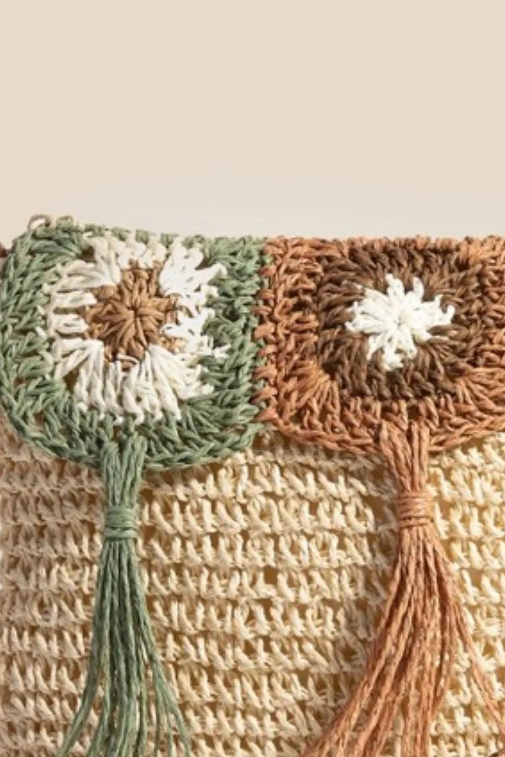 Intricate Tassel Braided Crossbody Bag back view