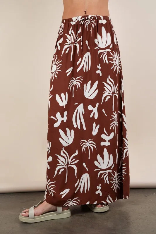 VERY J Printed Resort Midi Skirt - Fashorio