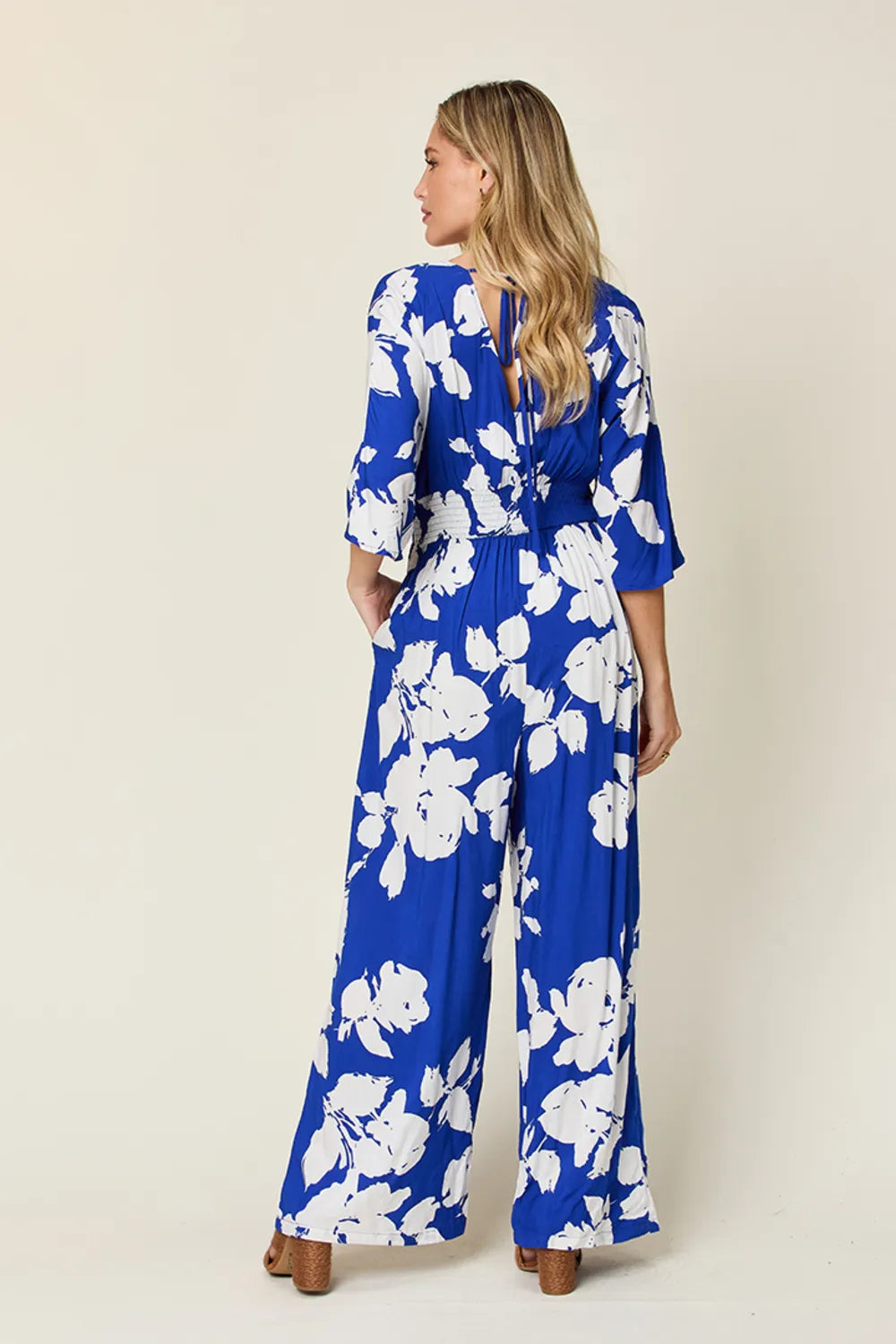 Printed jumpsuit side view