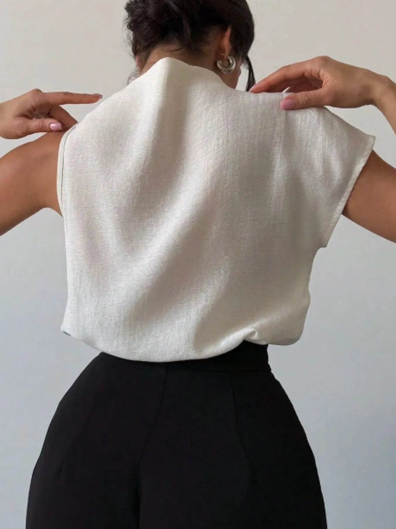 Mock Neck Solid Color Tank - Fashorio