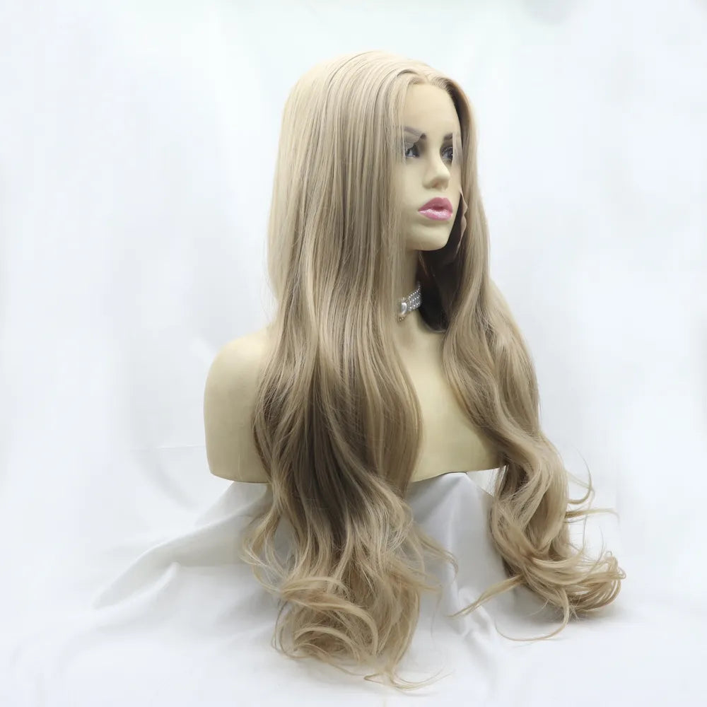 24 inch wavy wig full length view