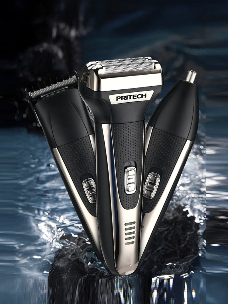 3 in 1 multifunctional electric shaver in black