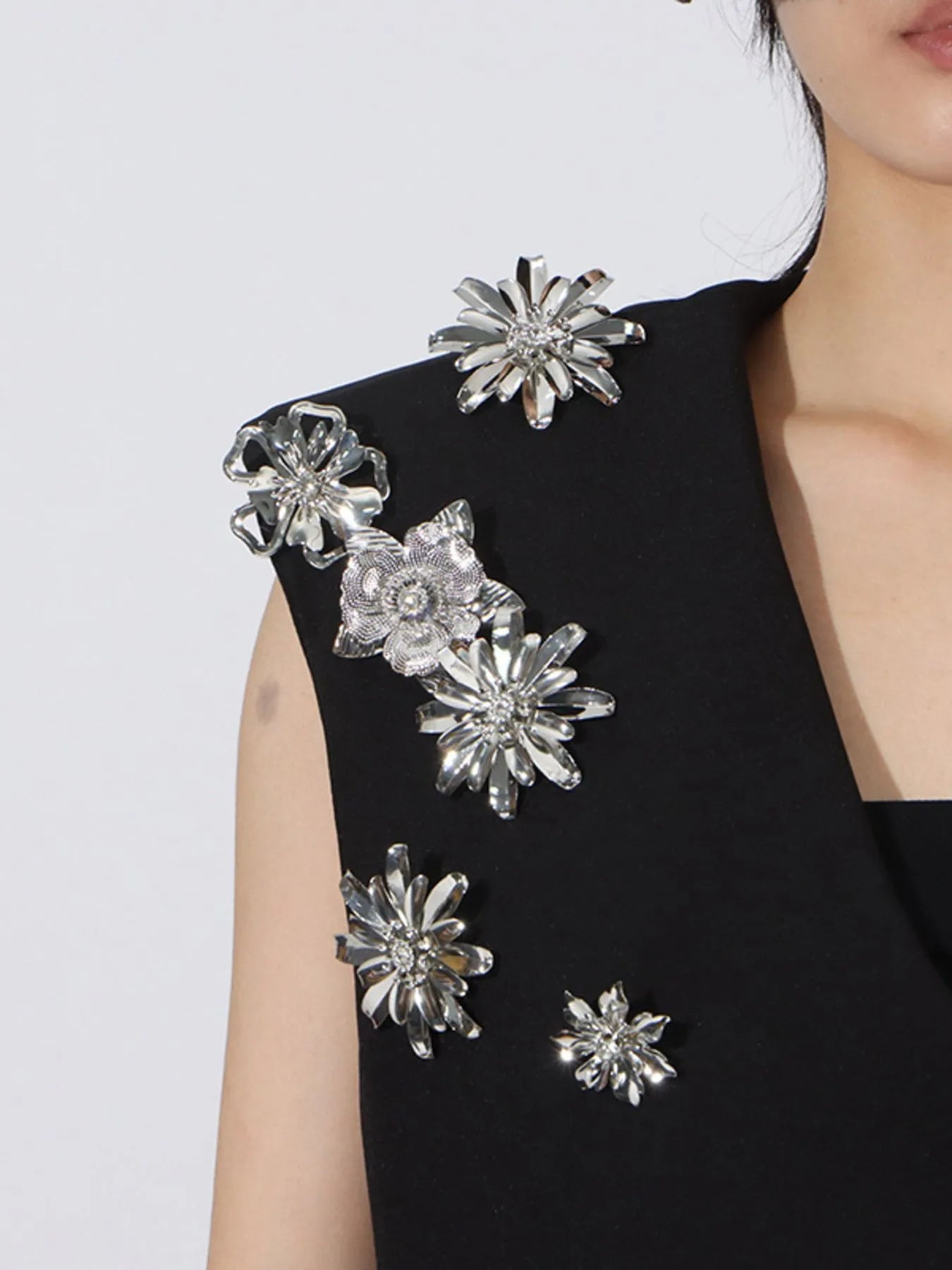 Flower Sleeveless Vest and Skirt Set - Fashorio