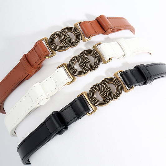 Alloy Buckle PU Belt - Fashorio