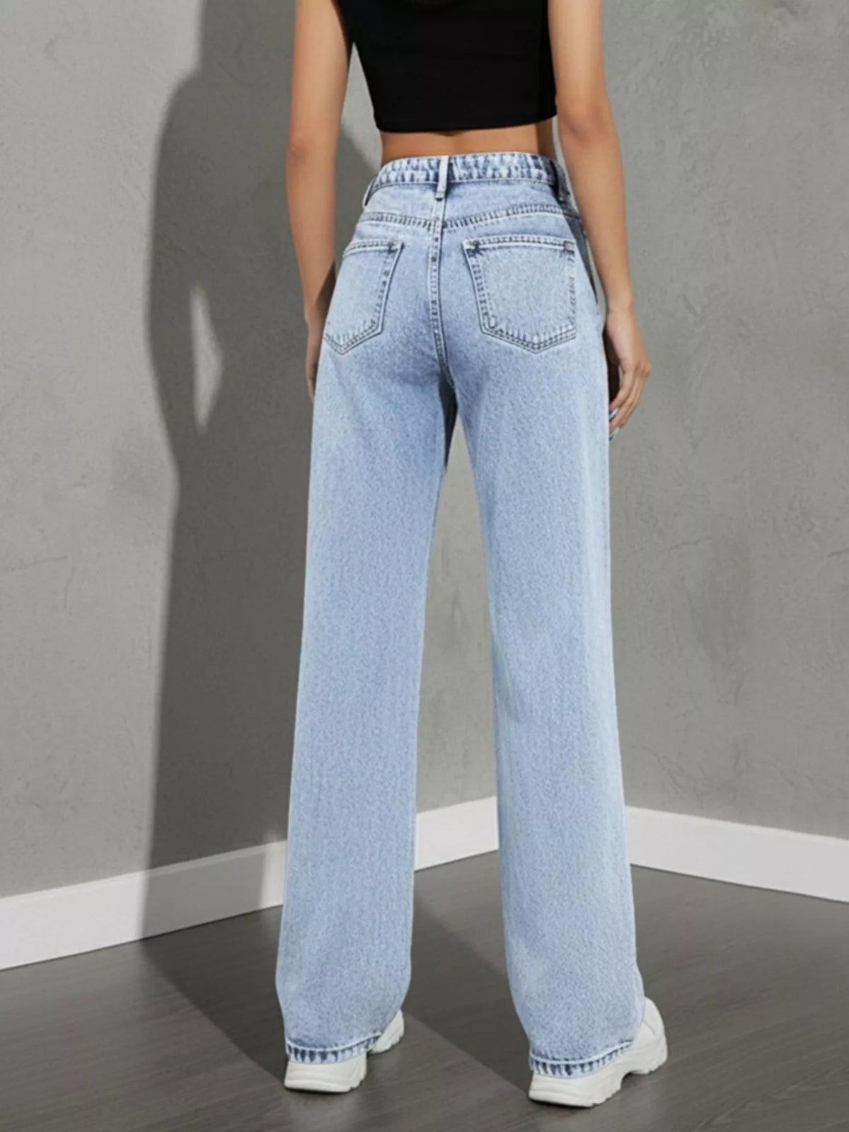 Classic High Waist Wide Leg Jeans, view 9
