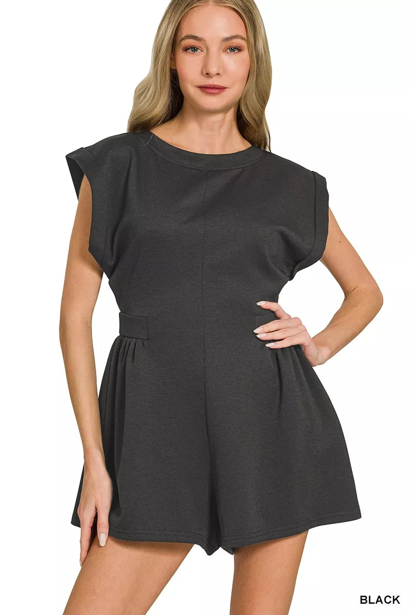 Scuba Open Back Romper