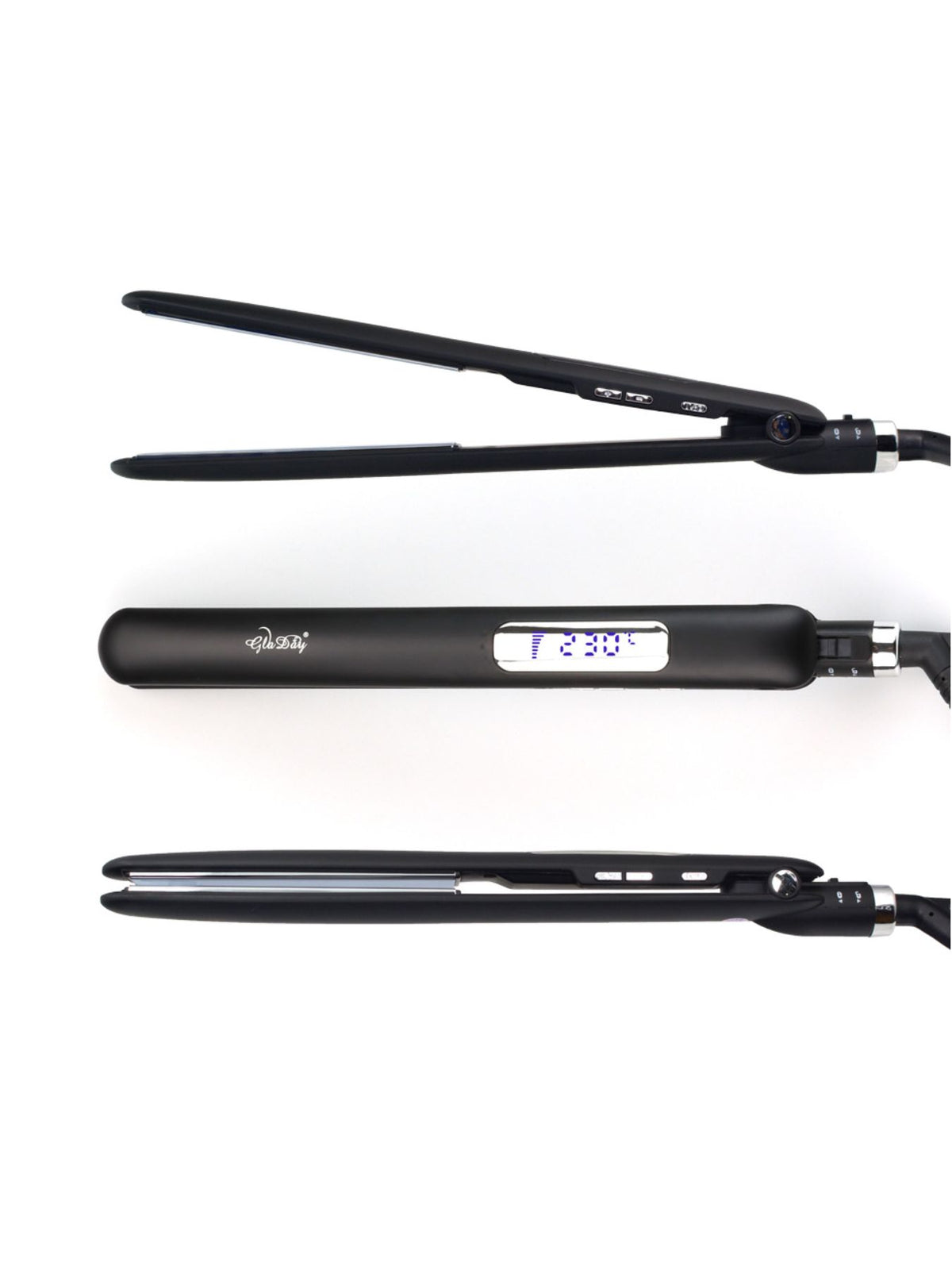 Straightener smoothing through hair