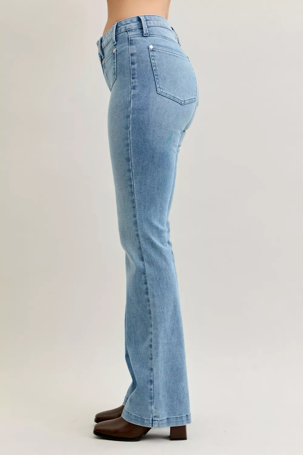 Judy Blue bootcut jeans front patch pocket detail