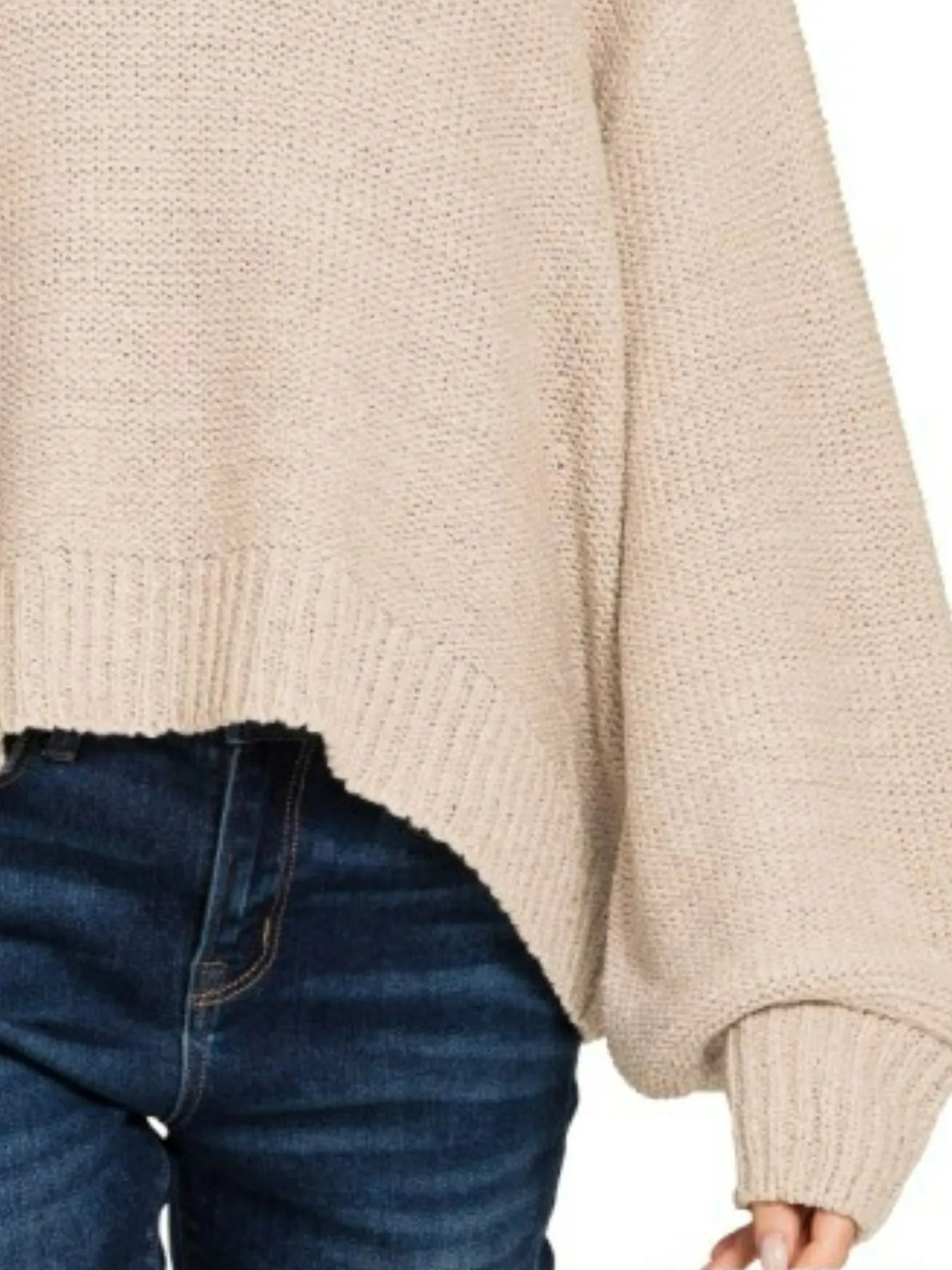 Zenana Oversized Baloon Sleeve Sweater - Fashorio