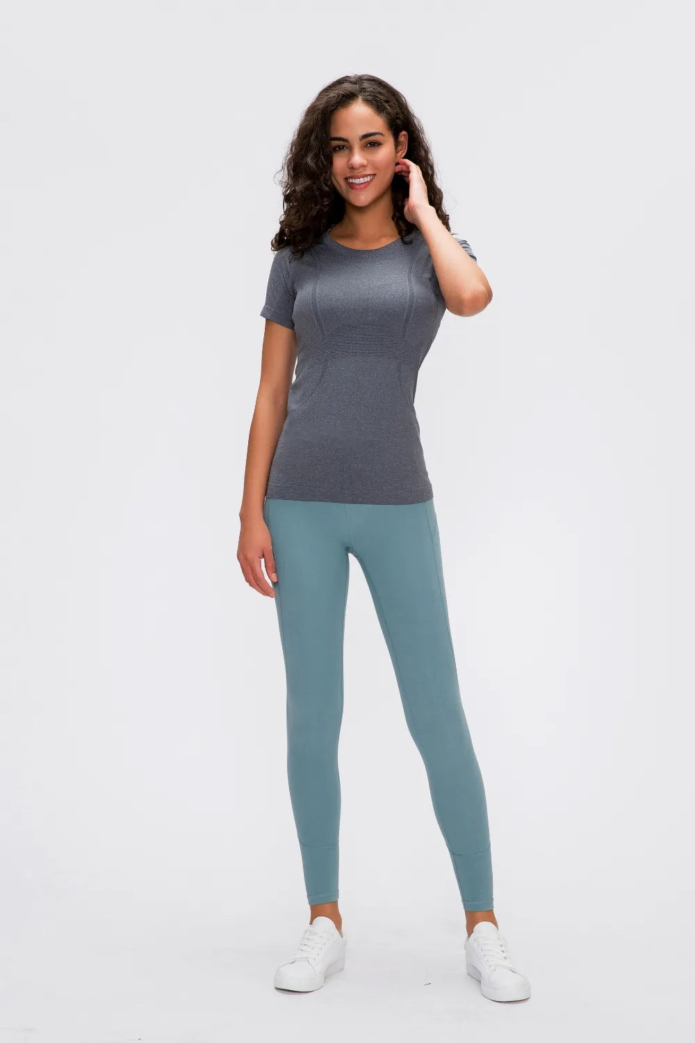 Millennia Round Neck Short Sleeve Active T-Shirt - Fashorio