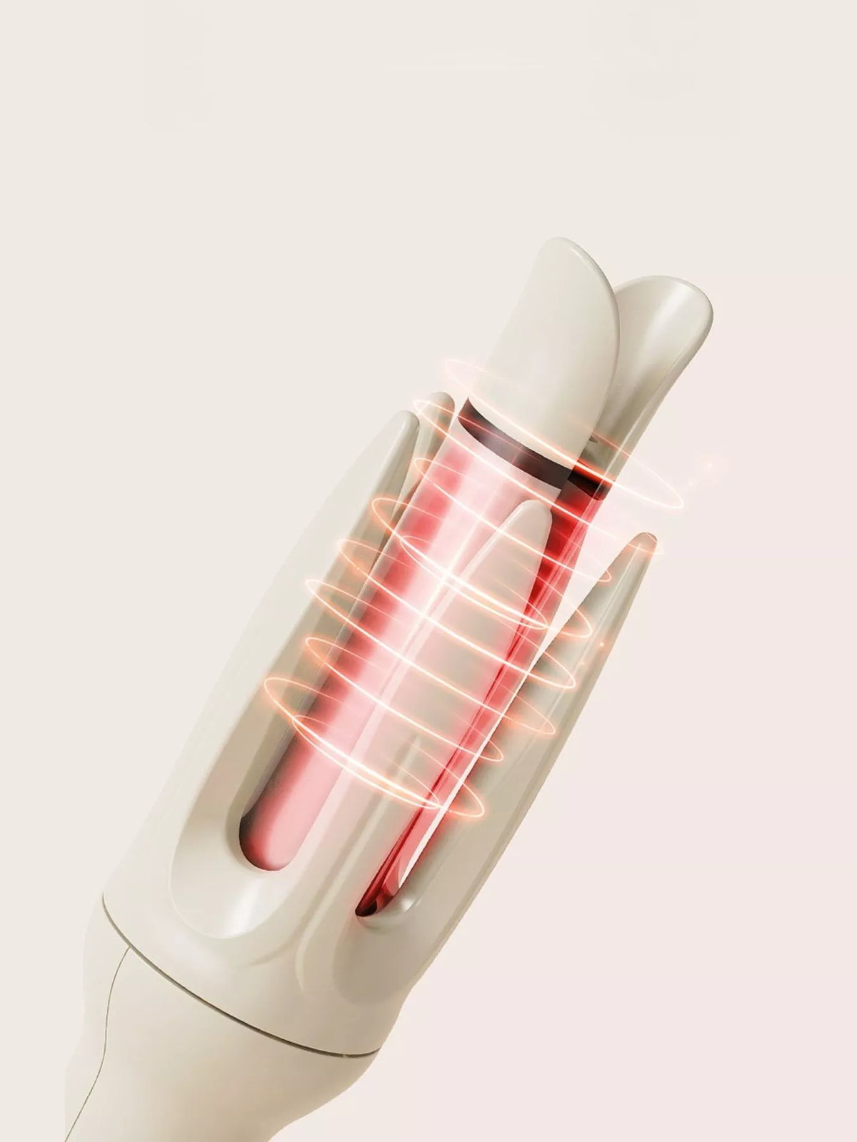 Curling iron creating a curl