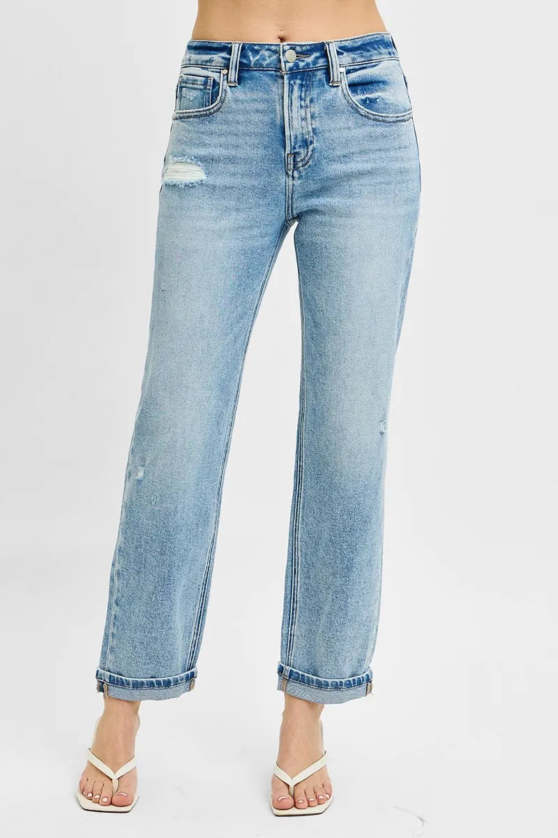 RISEN boyfriend jeans back view with pockets