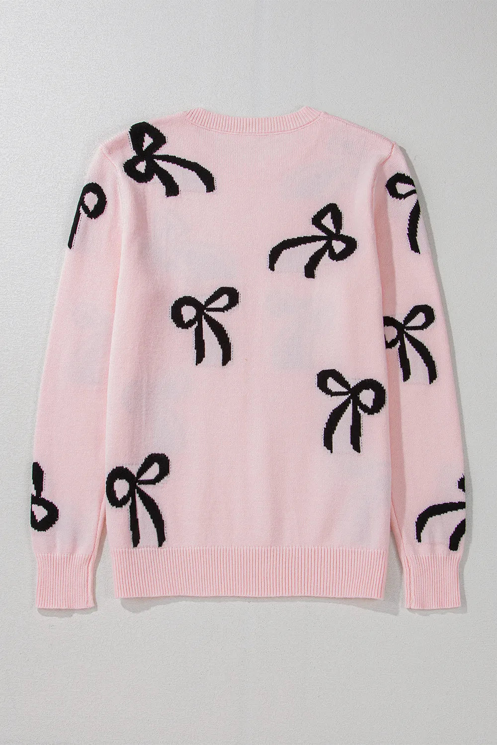 Cozy blush loose fit sweater on model