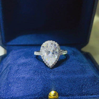 2 Carat Moissanite 925 Sterling Silver Ring White - Fashorio