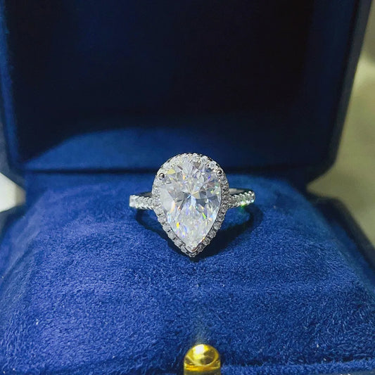 2 Carat Moissanite 925 Sterling Silver Ring White - Fashorio