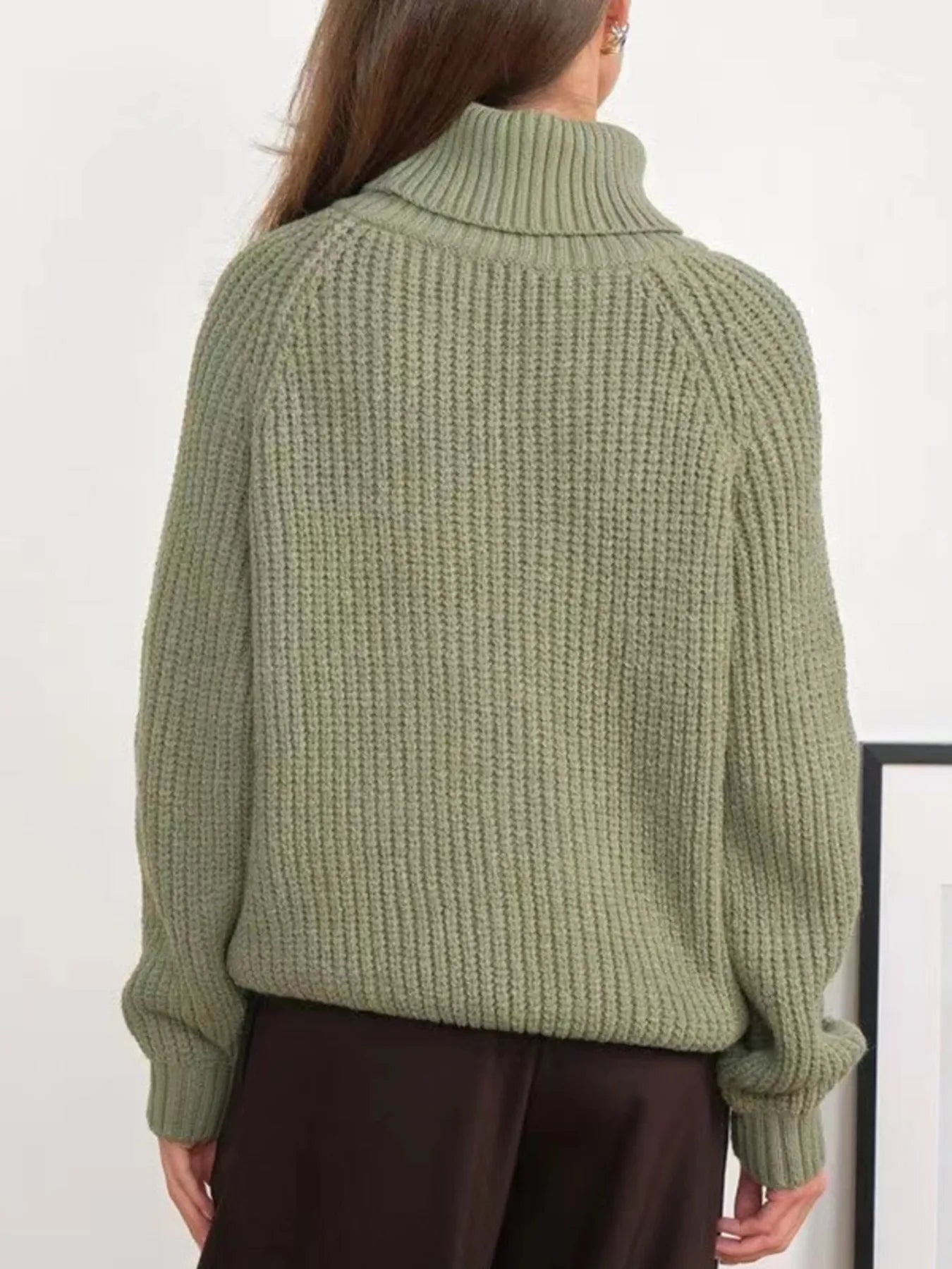 Turtleneck Long Sleeve Sweater - Fashorio