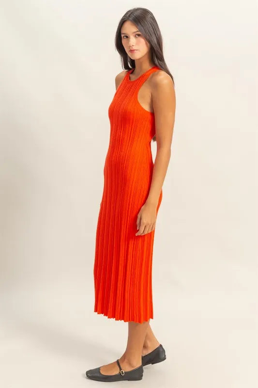 HYFVE Round Neck Bodycon Ribbed Knit Dress - Fashorio