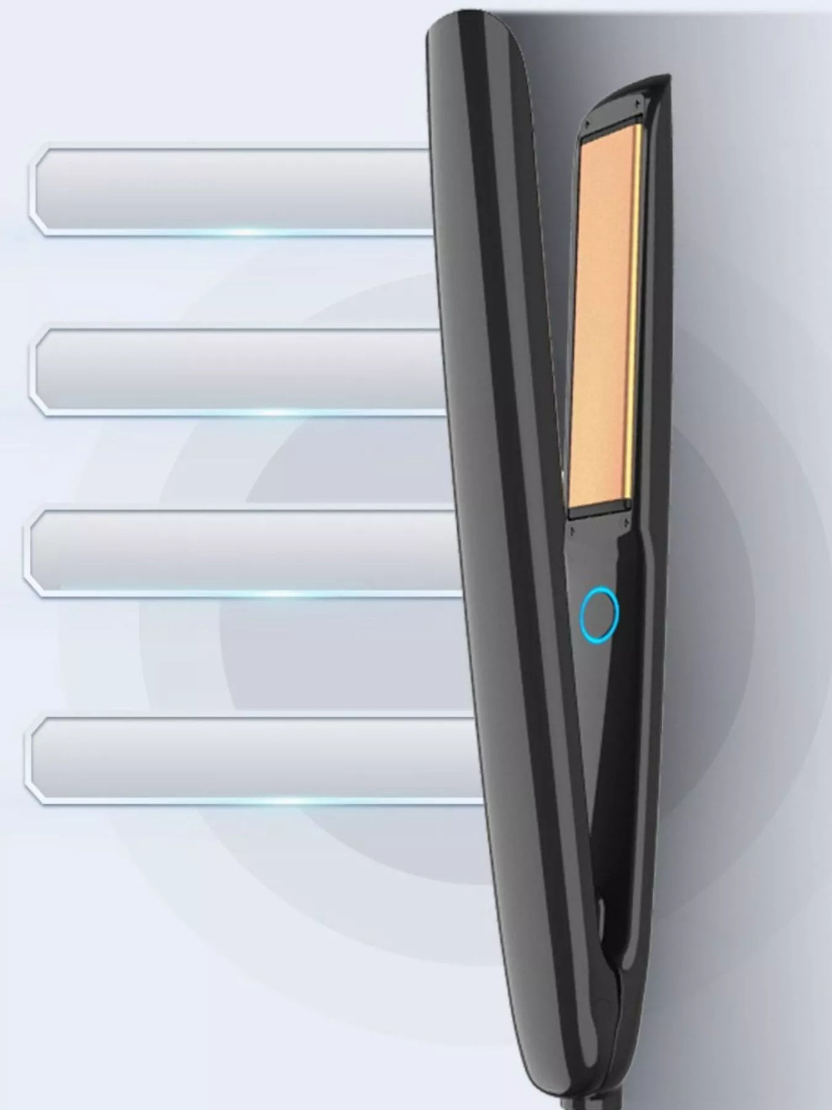 Straightener heating plates close up