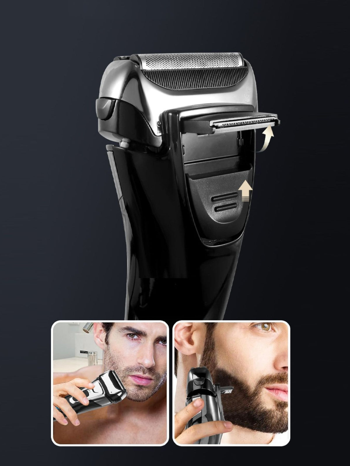 Foil shaver cutting head detail