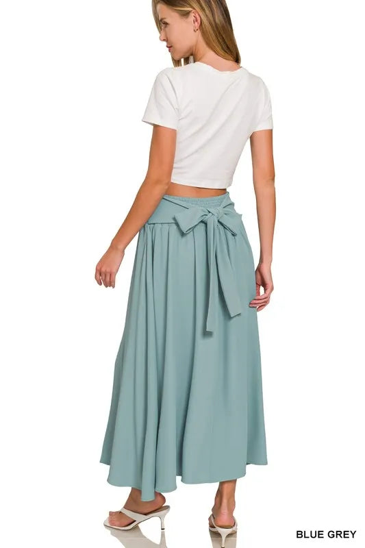 Zenana Heavy Woven Span Crop Tee & Skirt Set - Fashorio