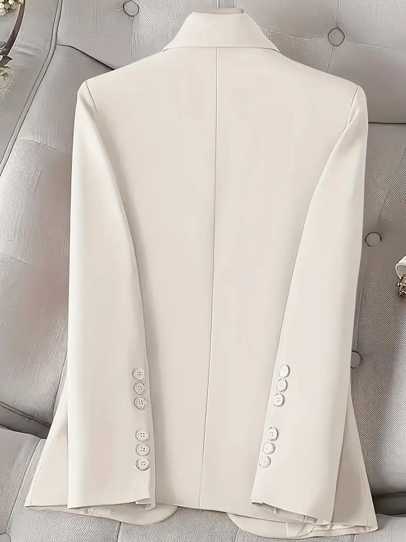 Single-Button Long Sleeve Blazer - Fashorio