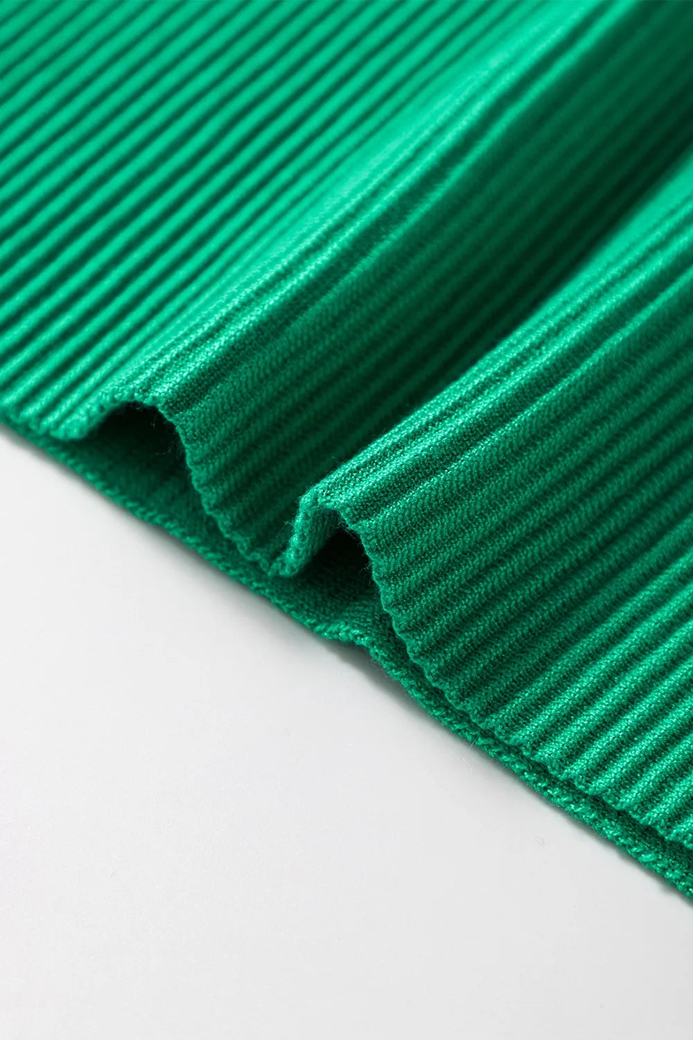 Ribbed Criss Cross Halter Sweater Tank in Green view 11