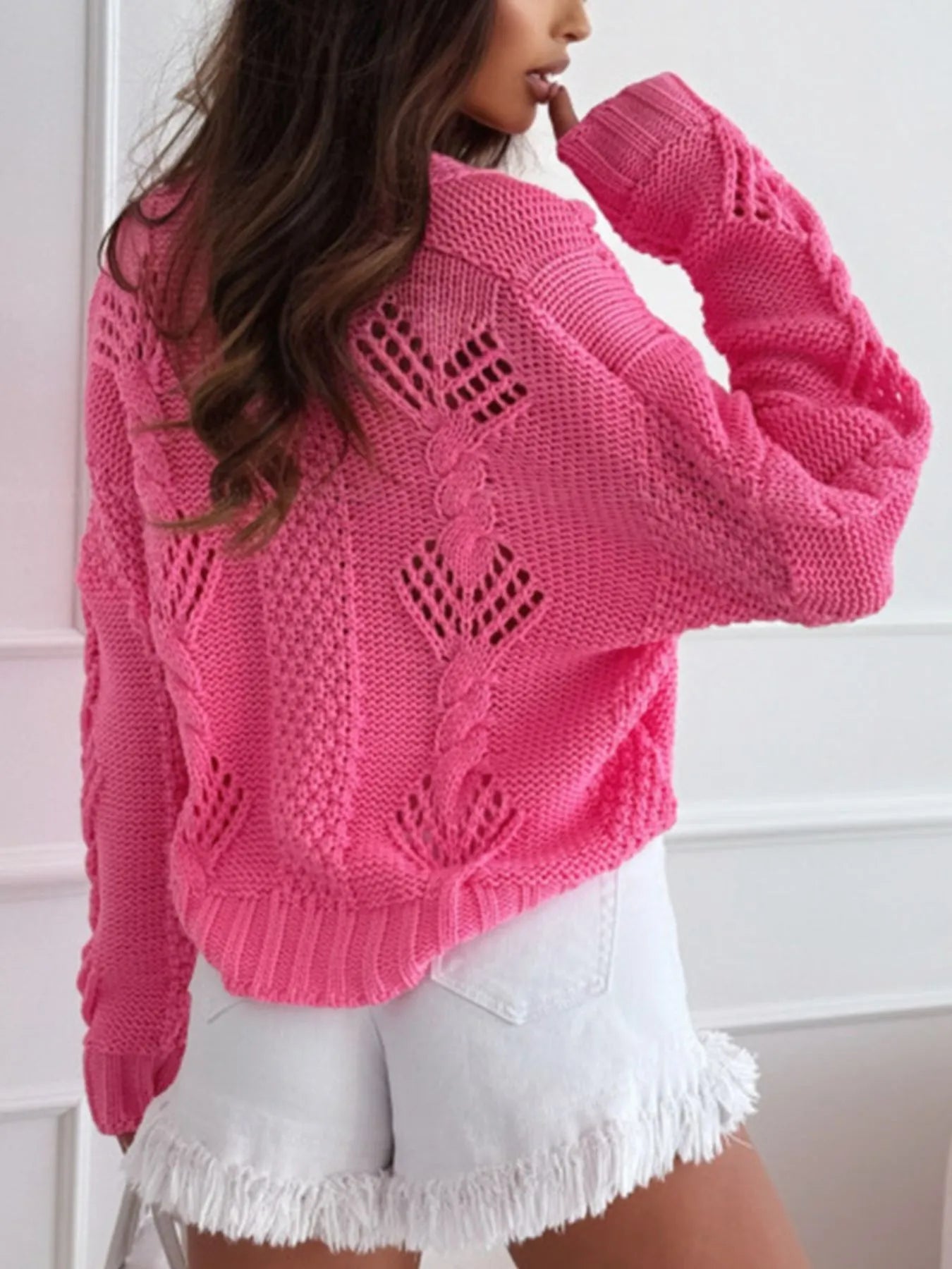 Button Up V-Neck Cardigan - Fashorio