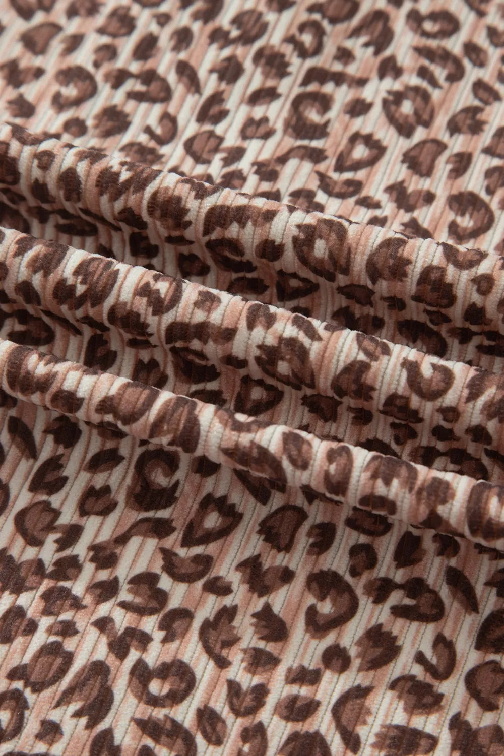 Leopard ribbed patchwork set overview