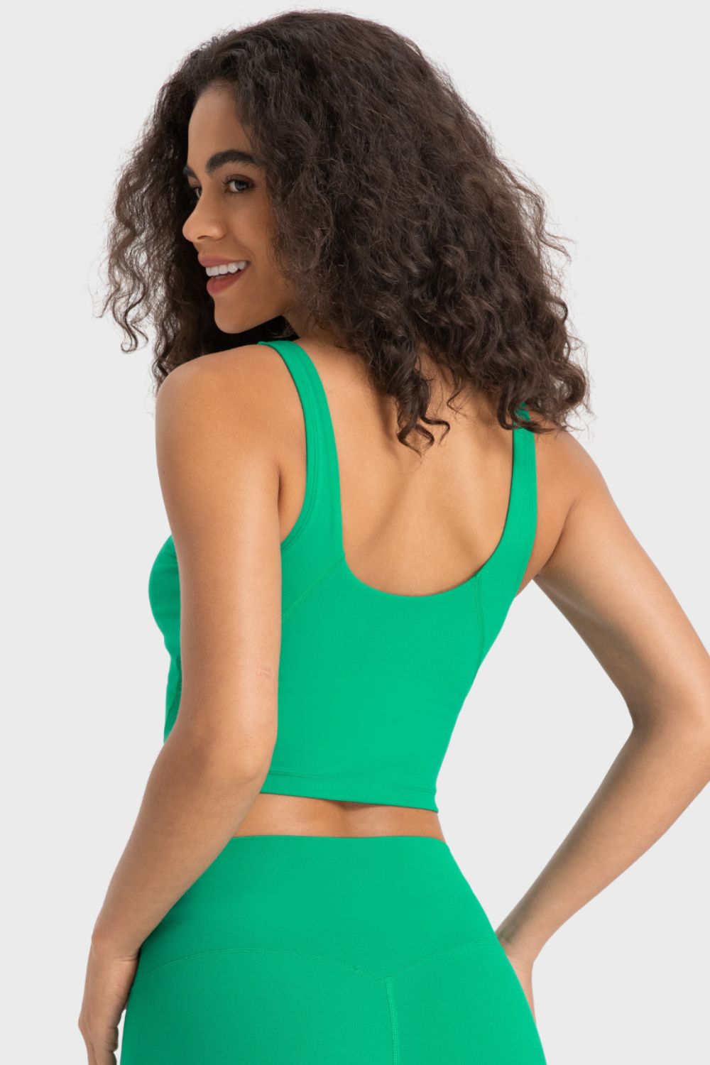 Millennia Deep V-Neck Crop Sports Bra - Fashorio