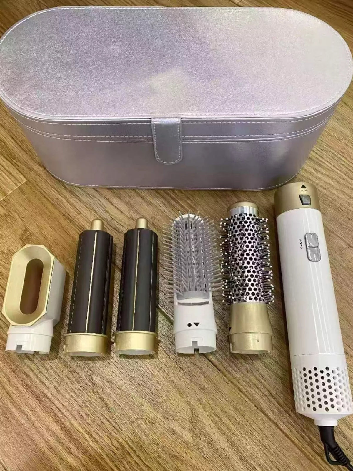 Curling wand set complete kit layout