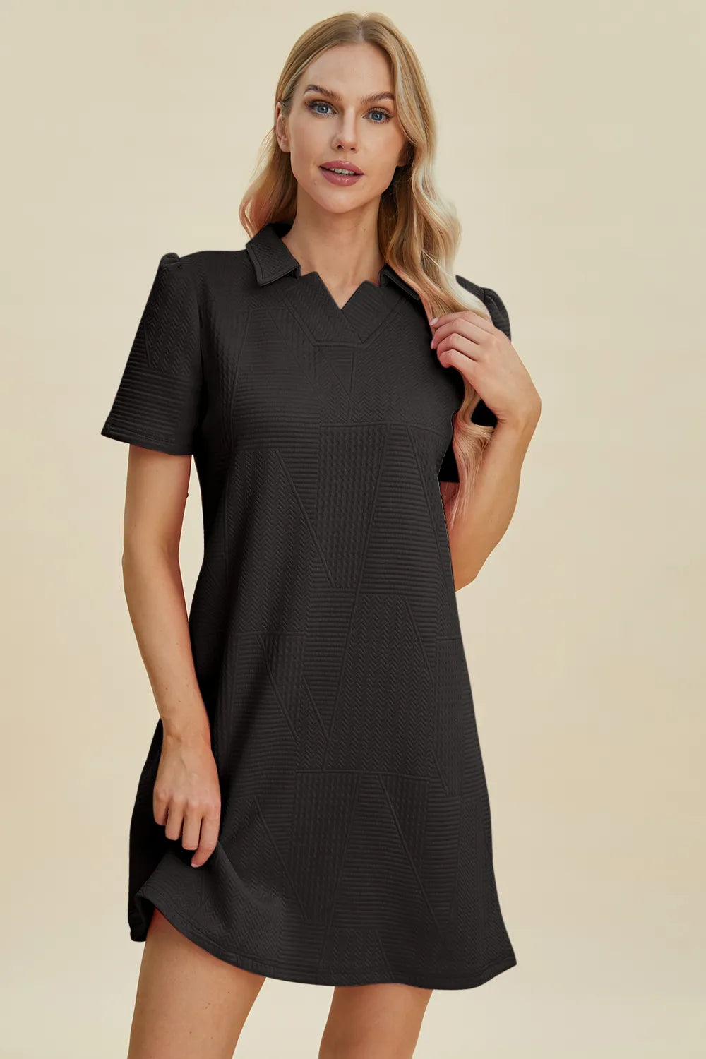 Texture Short Sleeve Dress, view 25