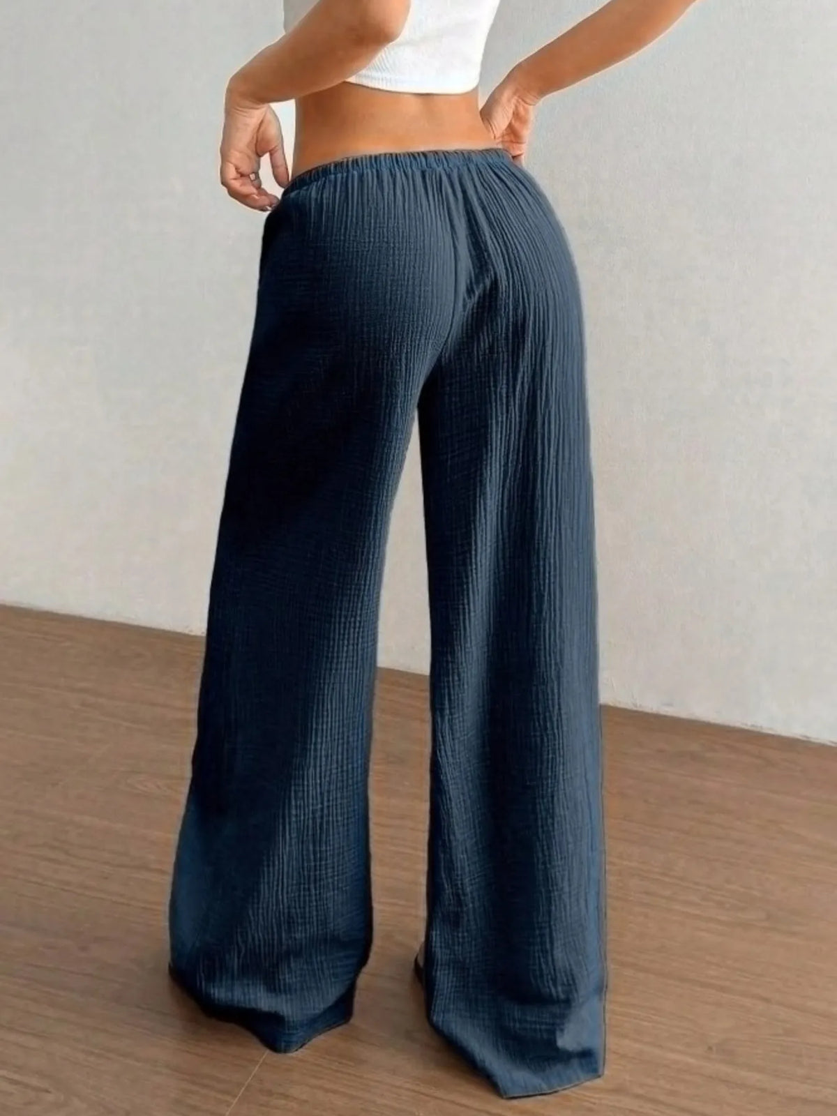 Wide Leg Casual Pants with Stretch, view 17